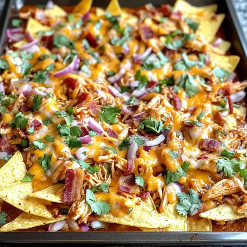 BBQ Chicken Nachos BBQ Hähnchen Nachos