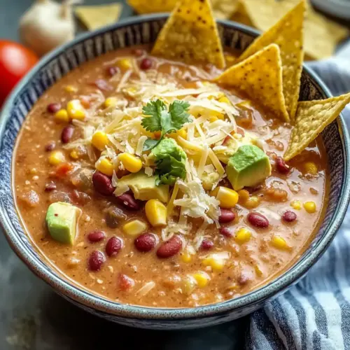 Crockpot vegetarische Tortilla Suppe