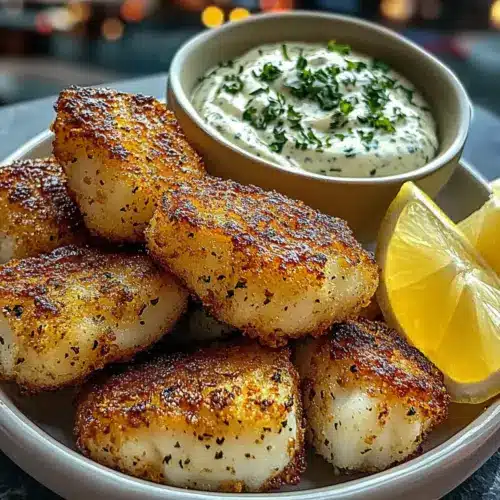 Knoblauchbutter-Dorschbissen