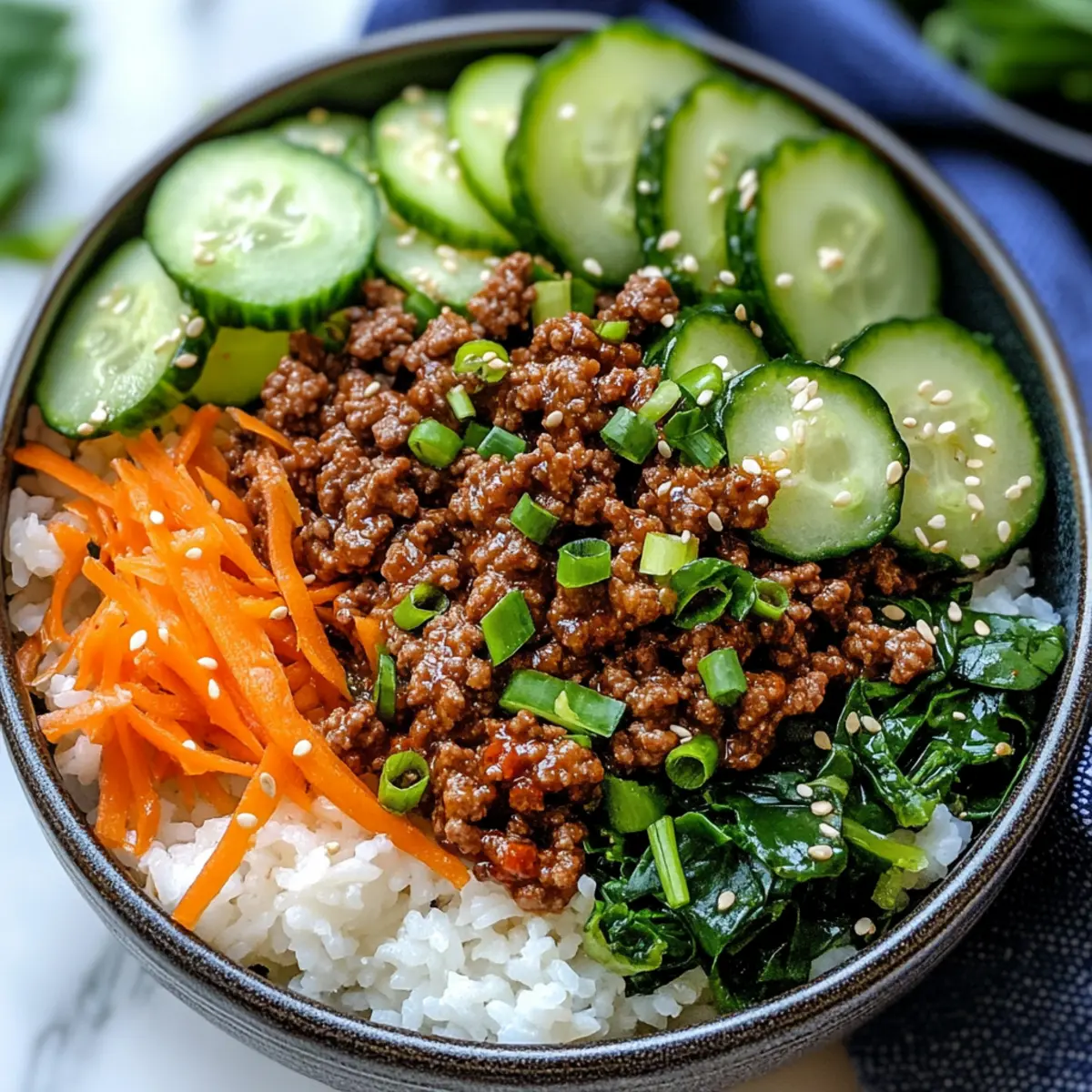 Koreanisches Rinderhackfleisch-Schüssel