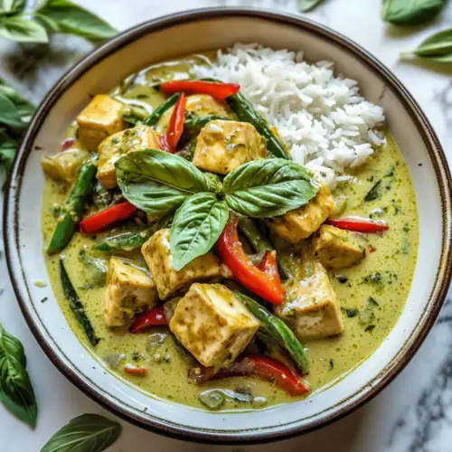 Vegetarisches thailändisches grünes Curry
