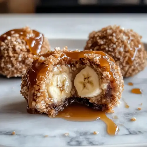 Karamell-Bananen-Käsekuchen-Crunch-Bomben