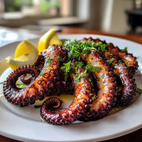 Gegrillter Oktopus Meeresfrüchte Gericht