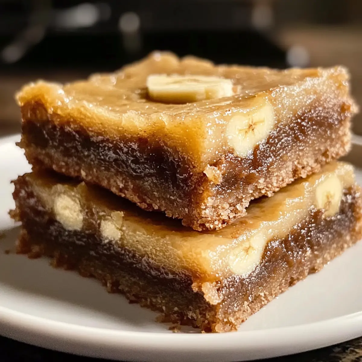 Schleimige, klebrige Bananenriegel