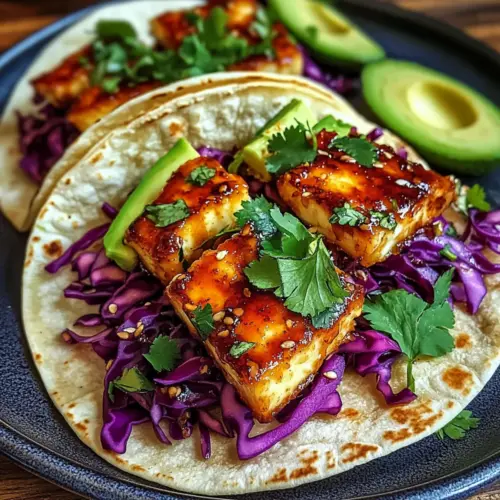 Würzige Honig-Halloumi-Tacos