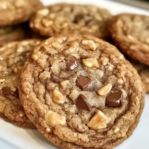 Braune Butter Kaffee Toffee Cookies