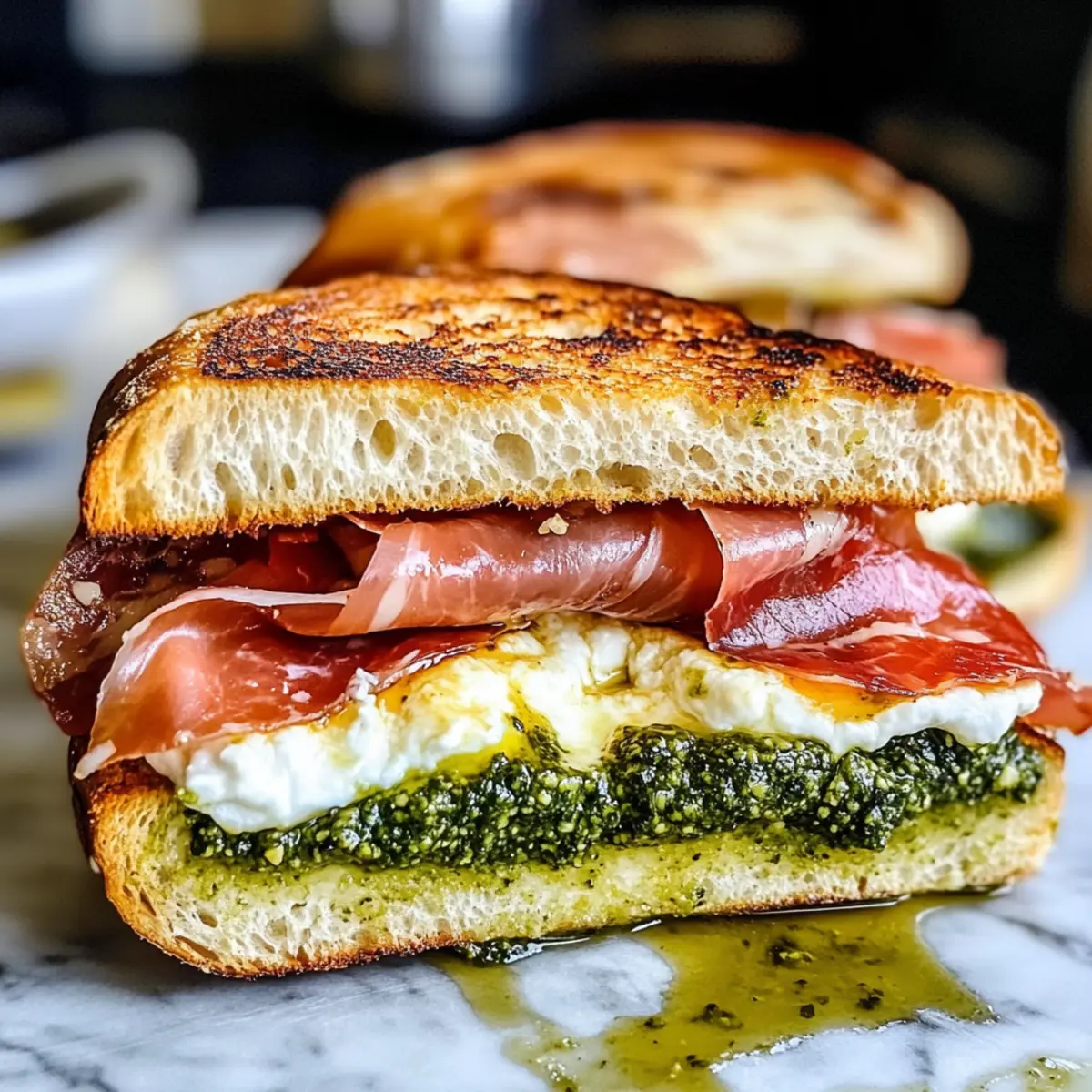 Burrata Pesto Sandwich