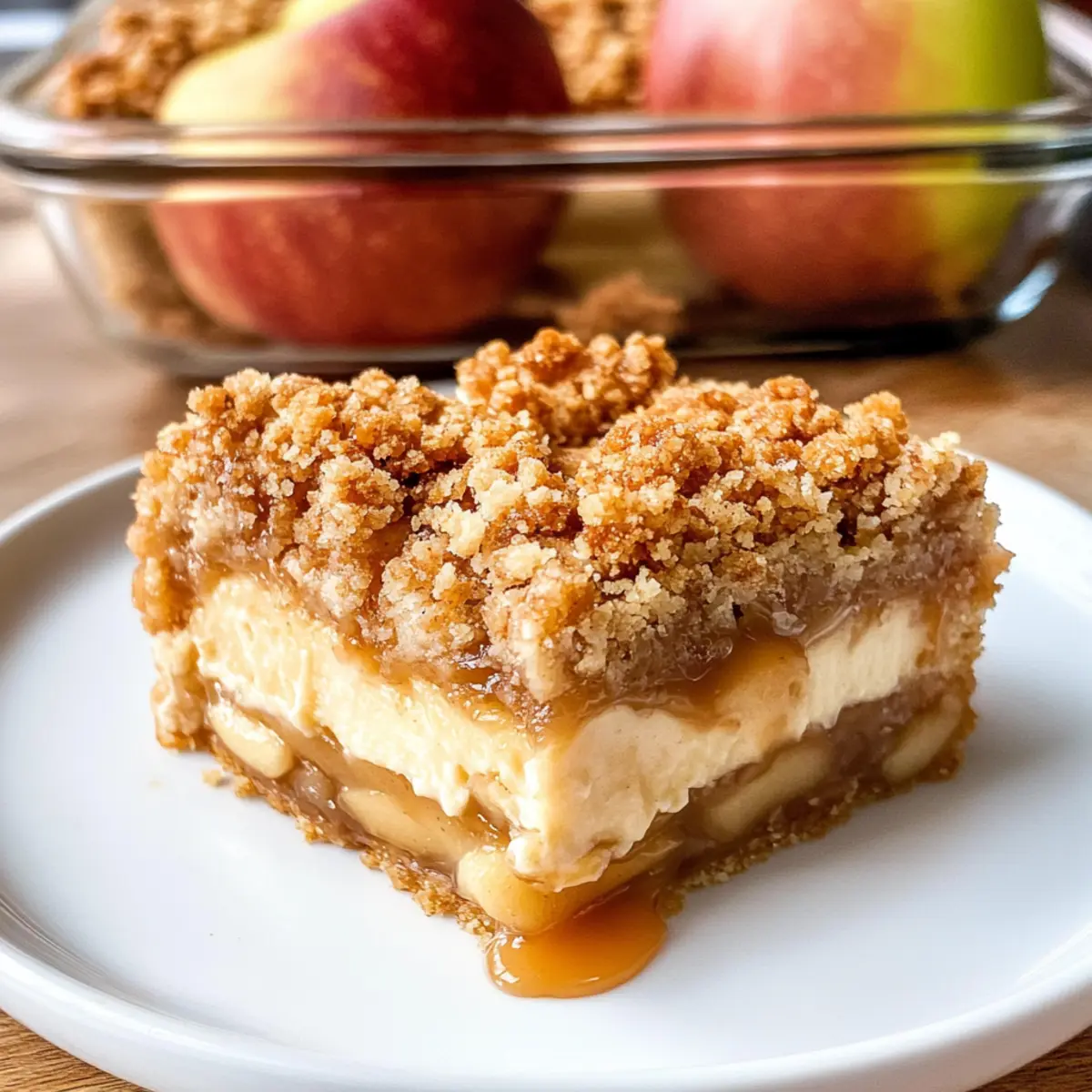 Karamell-Apfel-Käsekuchen-Riegel