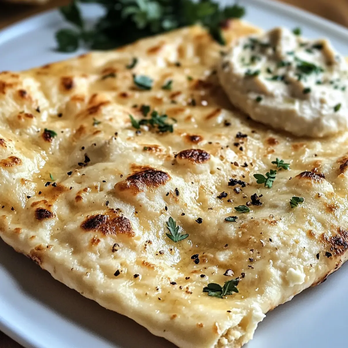 Hüttenkäse Fladenbrot