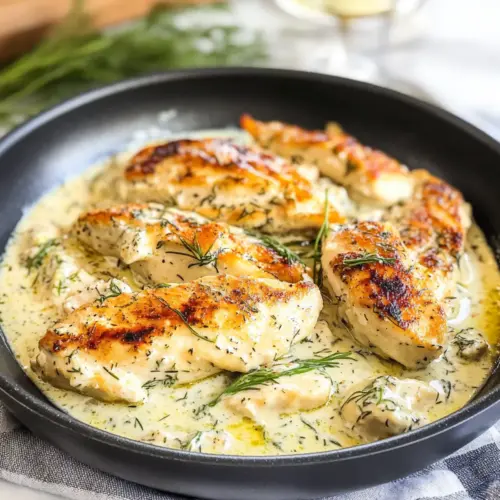 Cremige Dillsauce Hähnchen
