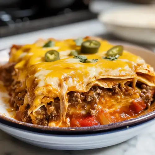 Dutch Oven Rindfleisch-Enchilada-Auflauf