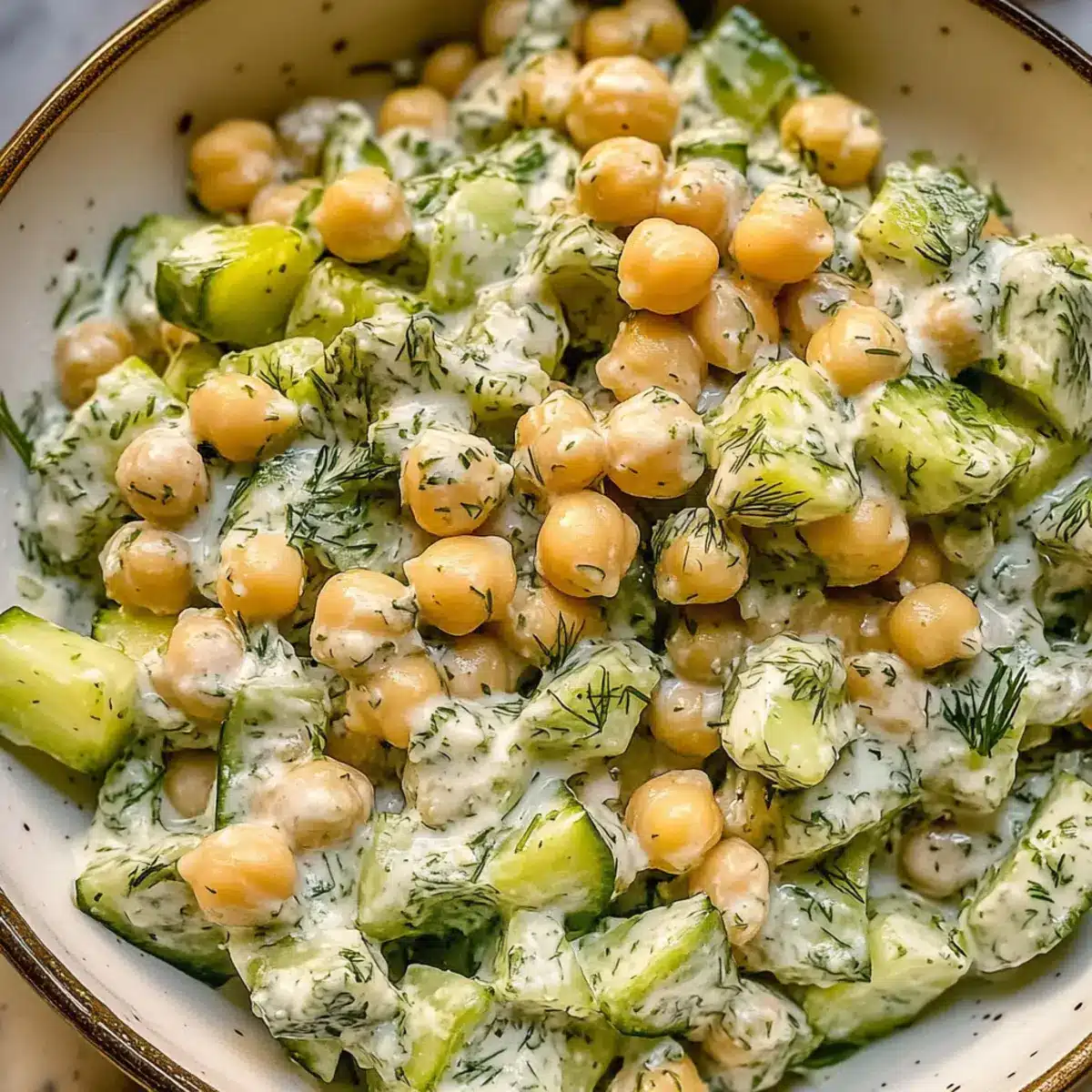Kichererbsensalat mit Tzatziki