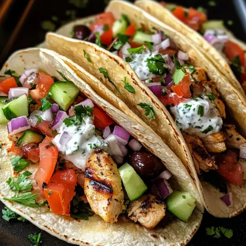 Mediterrane Hähnchen-Tacos