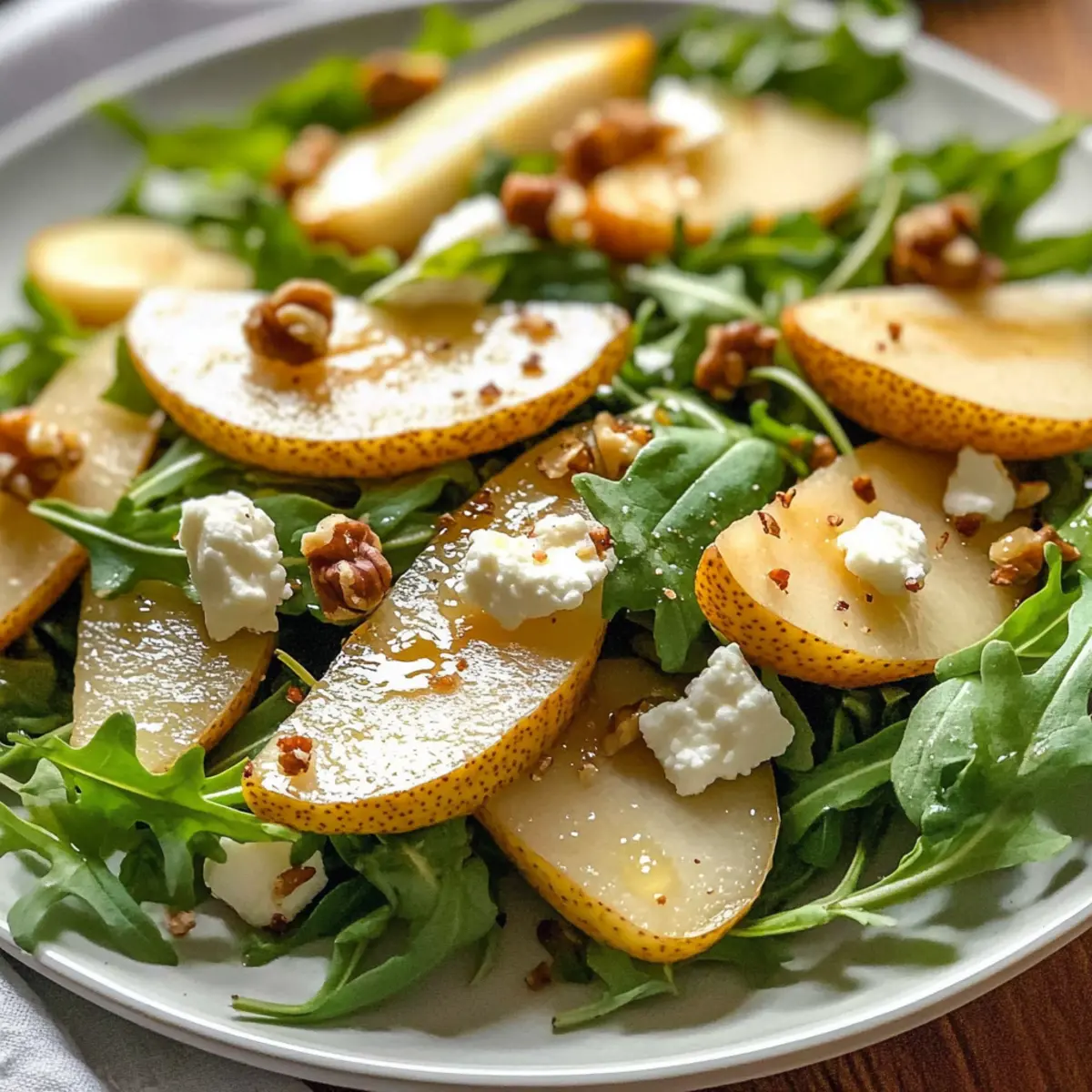 Birnen- und Rucola-Salat mit Honig-Vinaigrette