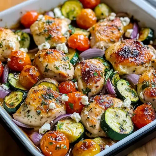 Blechgericht Mediterrane Hähnchen & Zucchini