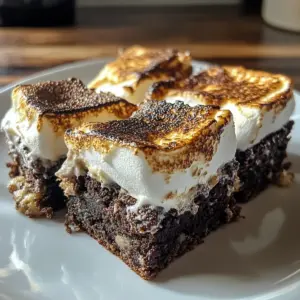 S'mores Brownies mit Vanillebohnen-Marshmallow