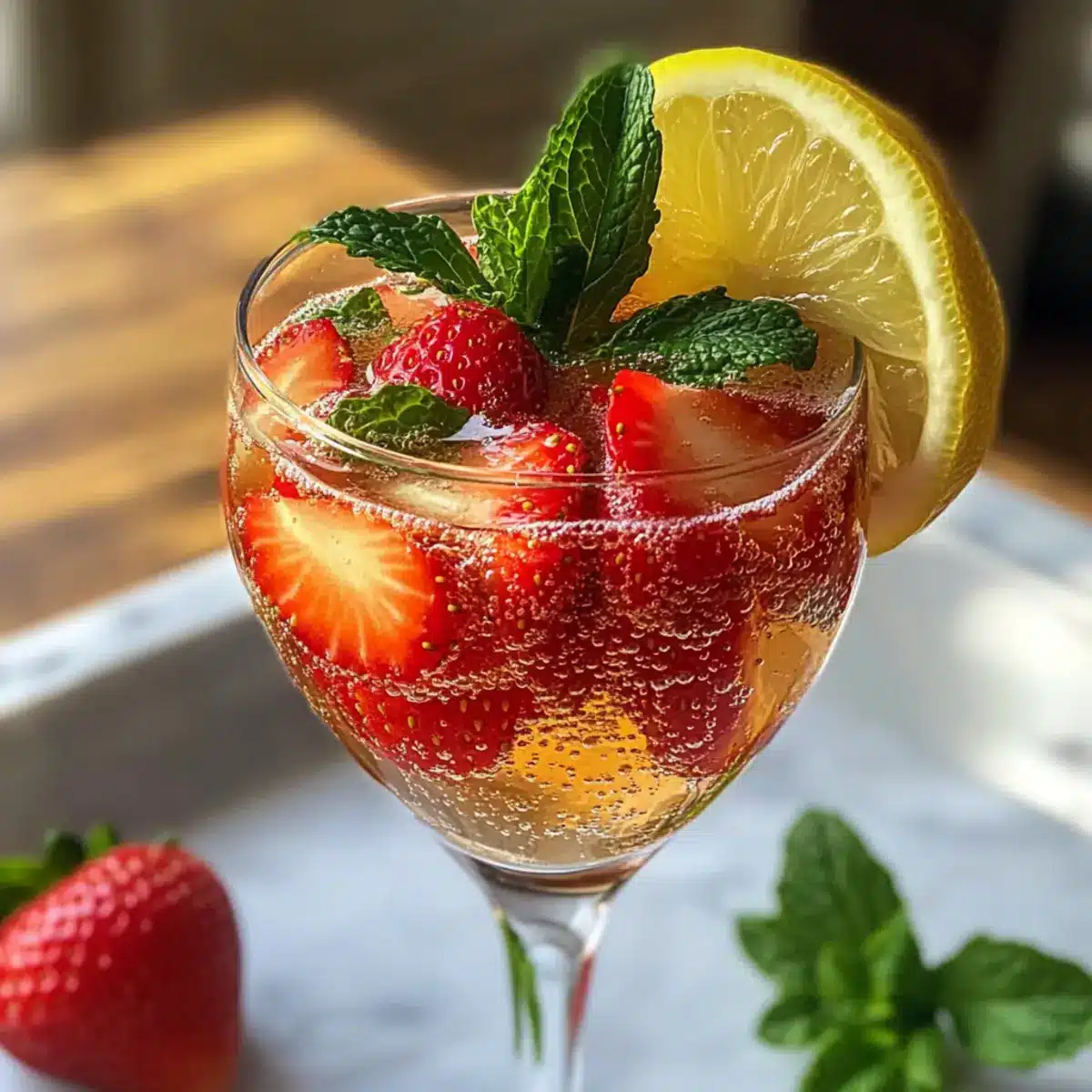 Erdbeer-Limoncello-Prosecco