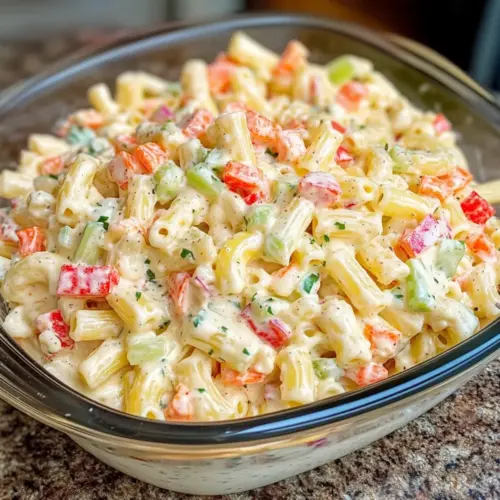 Cheddar Sauerrahm Makkaroni Salat