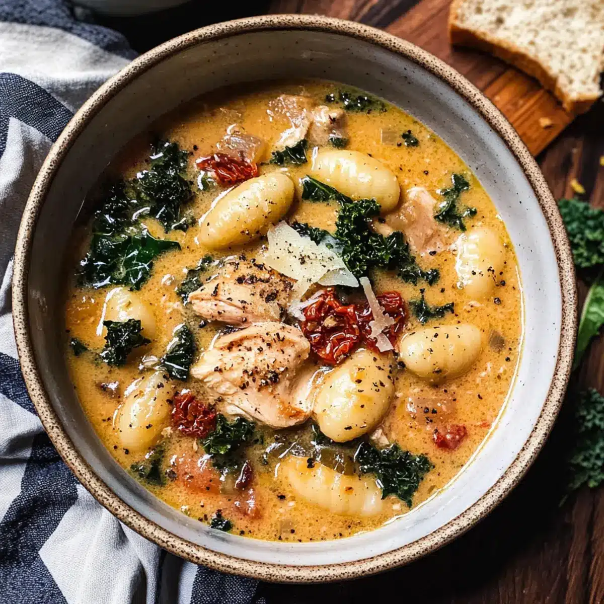 Cremige Hühner-Gnocchi-Suppe