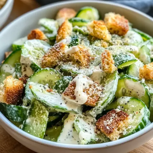 Gurken Caesar Salat