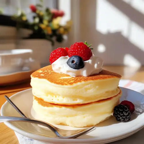 Fluffige japanische Soufflé-Pfannkuchen