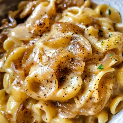 Französische Zwiebel-Pasta
