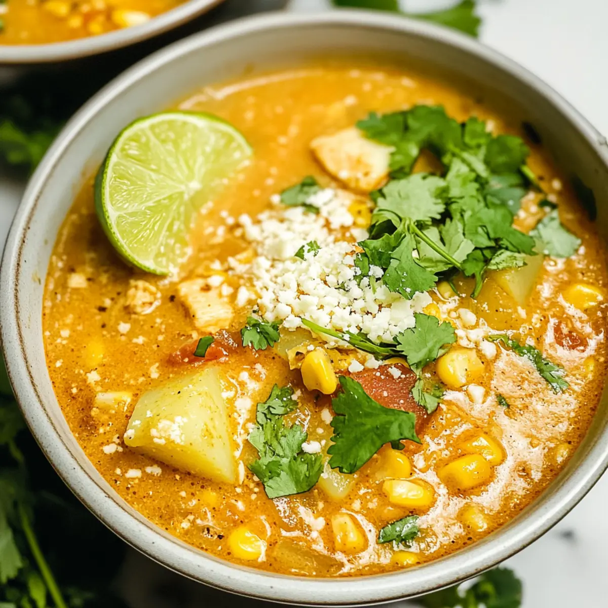 Mexikanische Straßenmais-Suppe