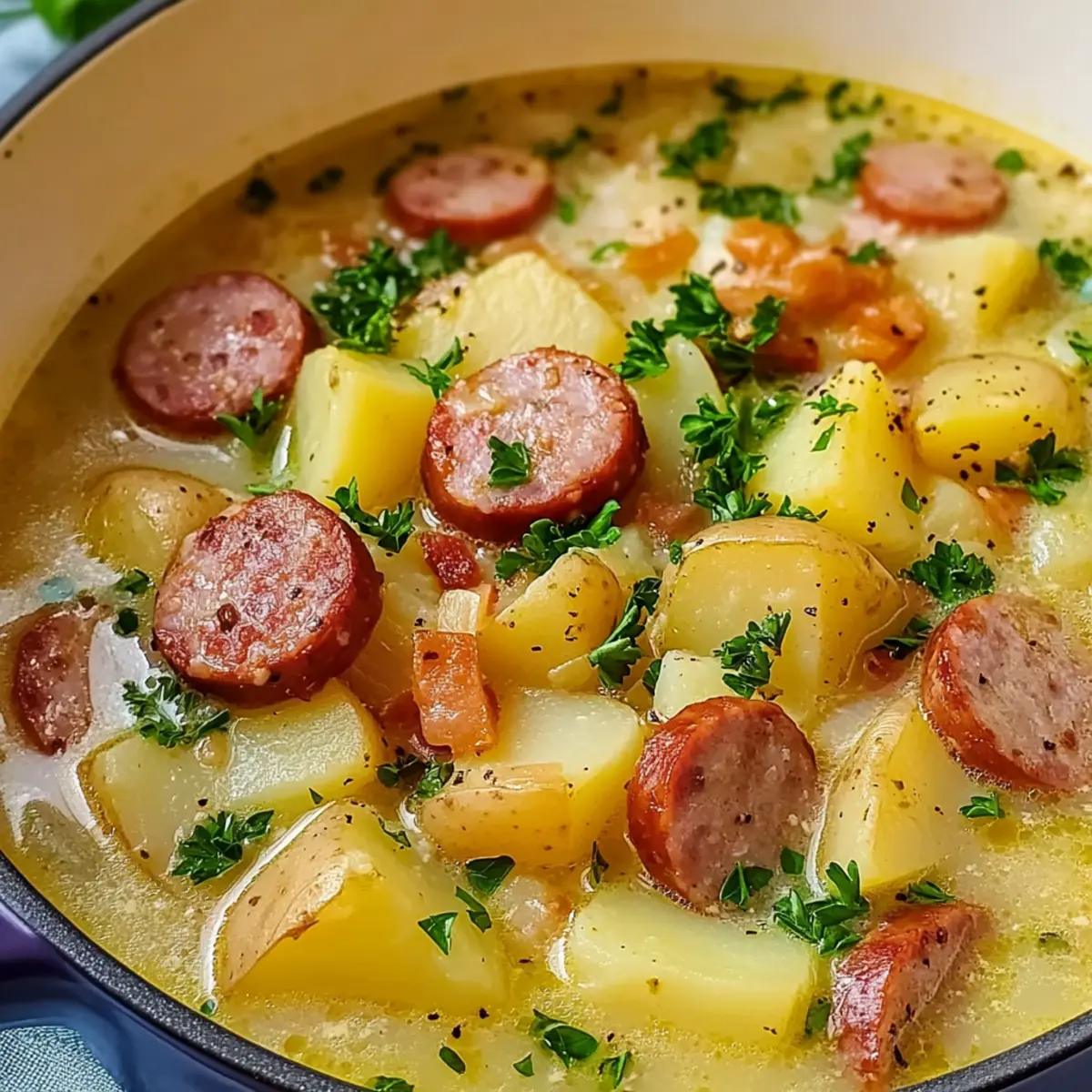 Kartoffelsuppe mit Wurst
