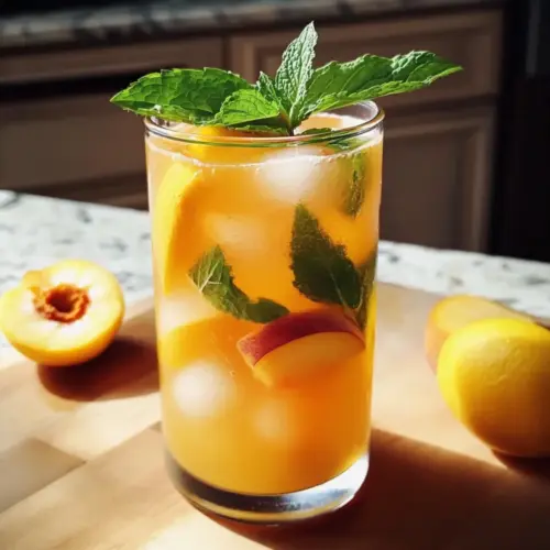 Erfrischende Pfirsichlimonade