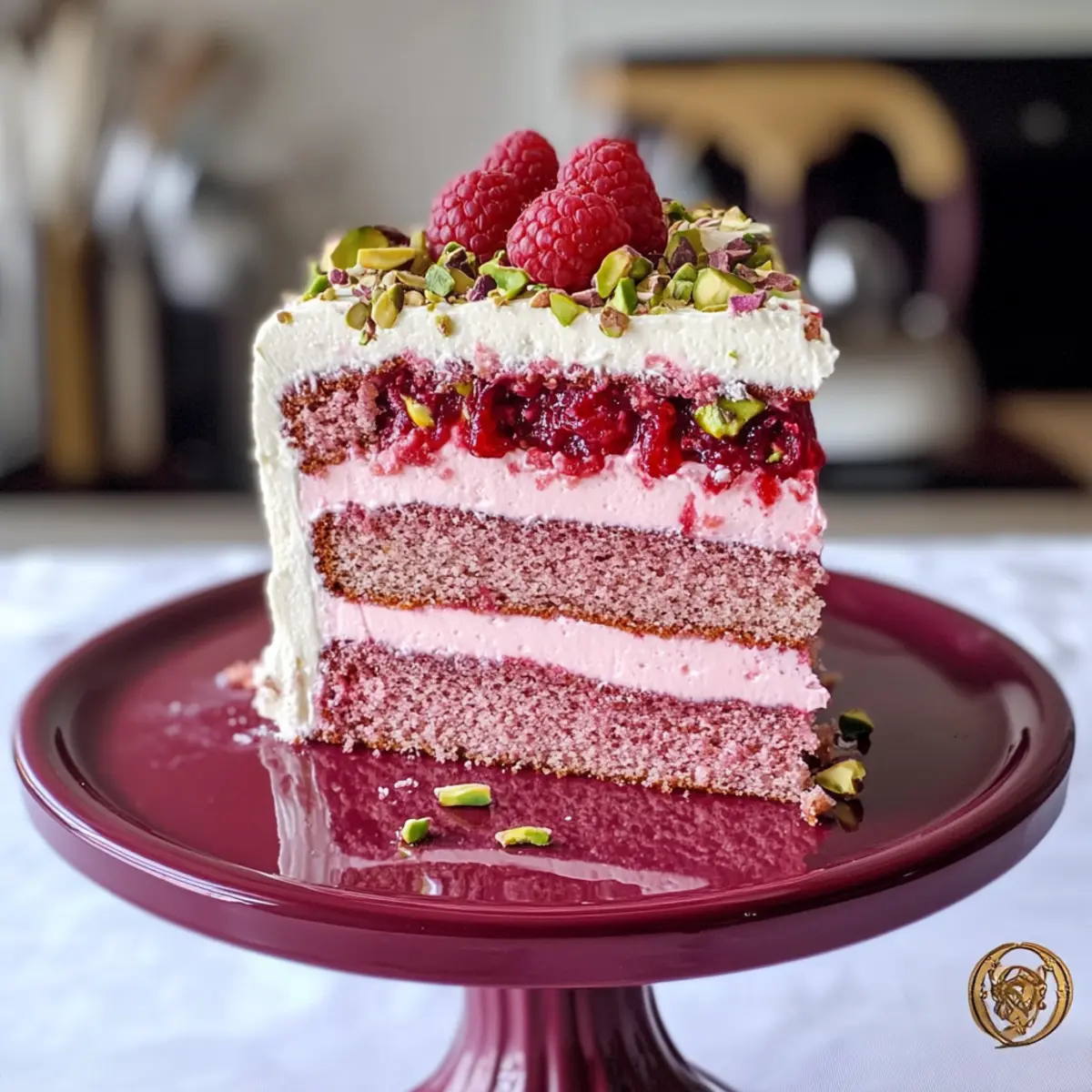 Rose- und Pistazien-Nacktgebäck
