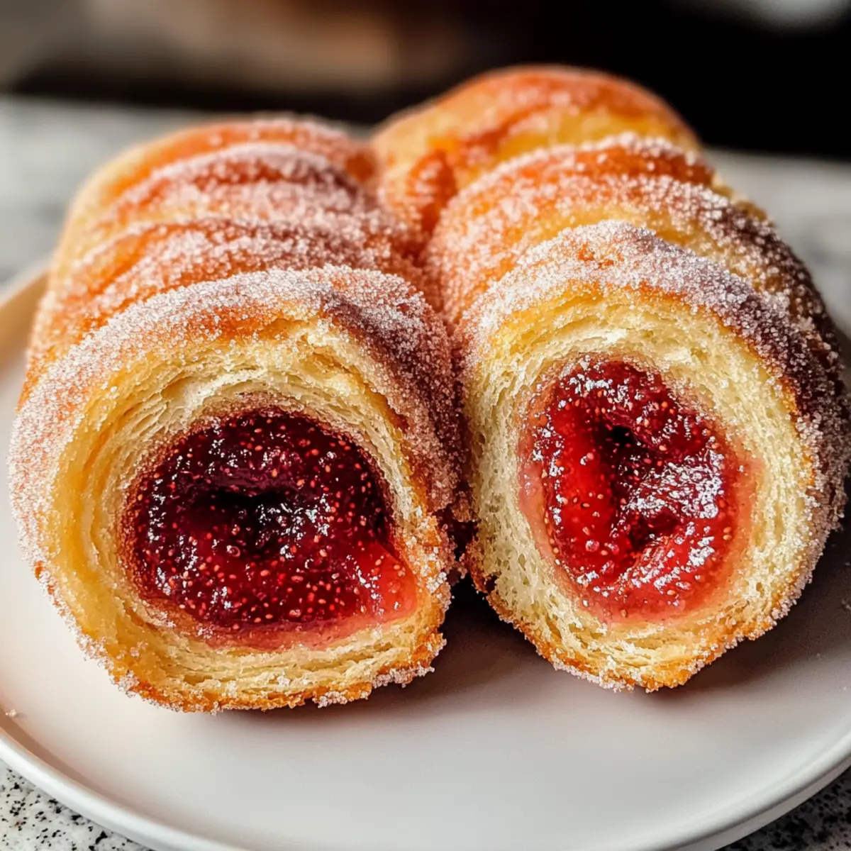 Erdbeer-Donut-Rollen