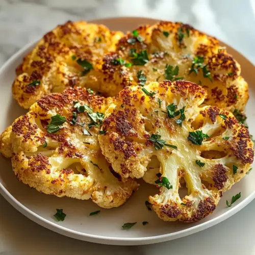 Crispy cauliflower steaks from the oven