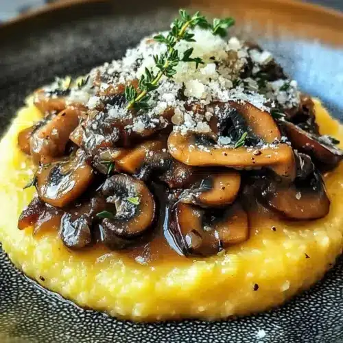 Pilzragout mit Parmesan-Polenta
