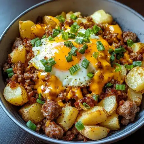 Wurst- und Kartoffel-Frühstücksschalen