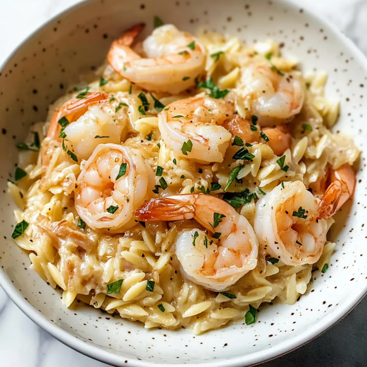 Garnelen Scampi Orzo