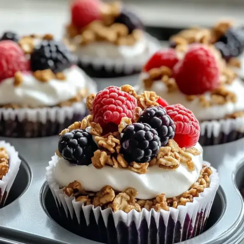 5-Zutaten gefrorene Joghurt Granola Bissen