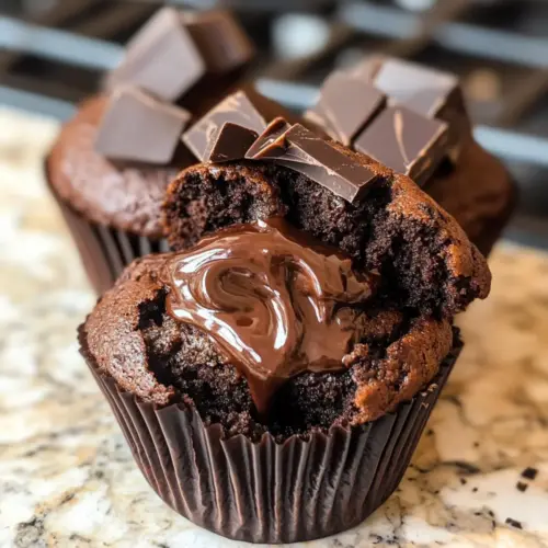 Olympisches Dorf Schokoladenmuffins