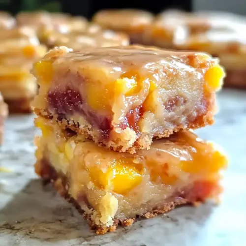 Pfirsich Blondies